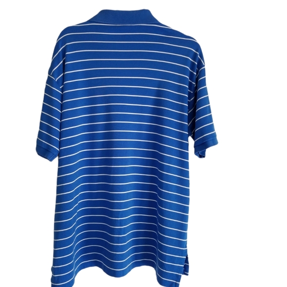 Polo Ralph Lauren Polo Shirt Blue White Stripes Size 1XB 1G Big Grand 100%cotton - Picture 2 of 8